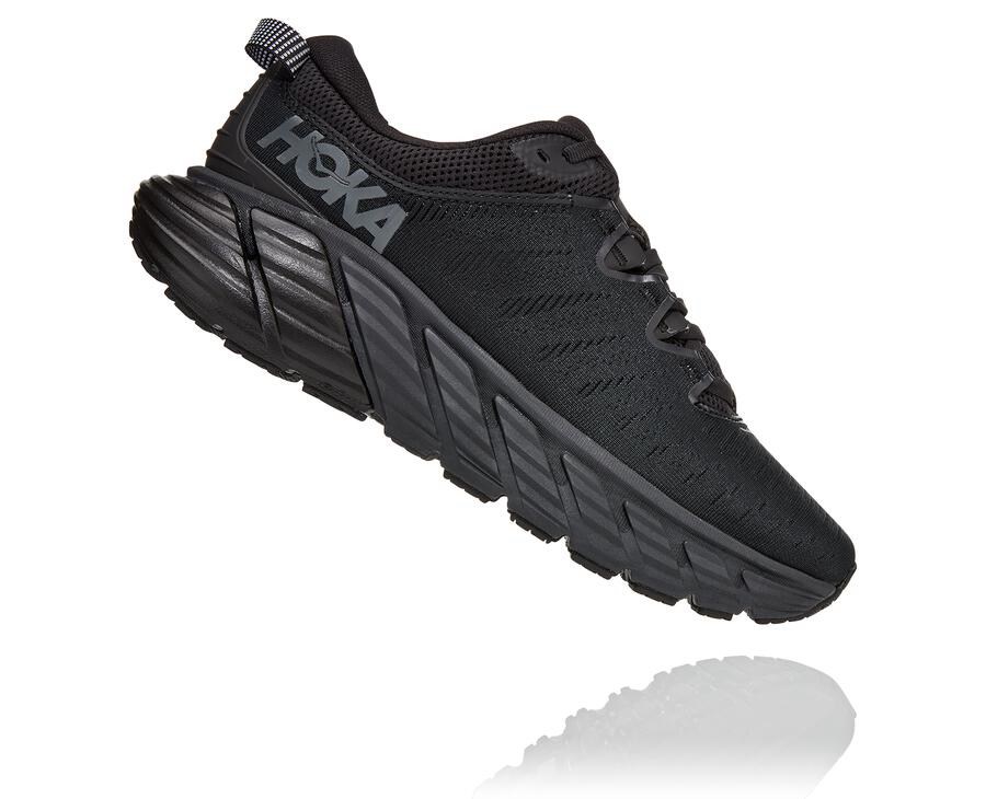 Hoka Australia One One Gaviota 3 - Womens Running Shoes Black - WSQCJ-9467